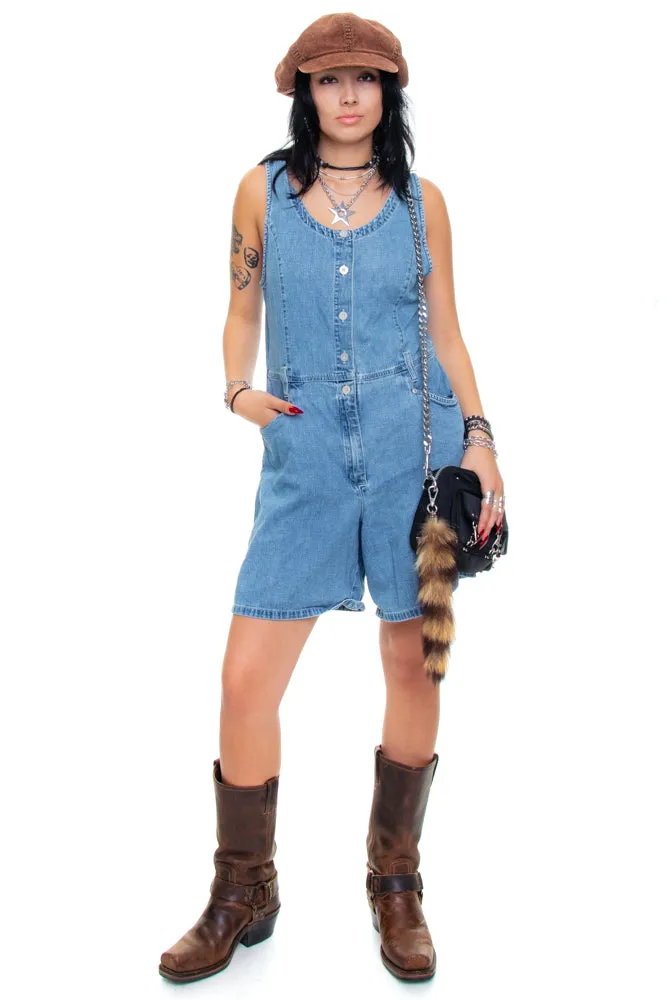 Vintage 90's Denim Romper - S/M sold by Tunnel Vision product image thumbnail 3