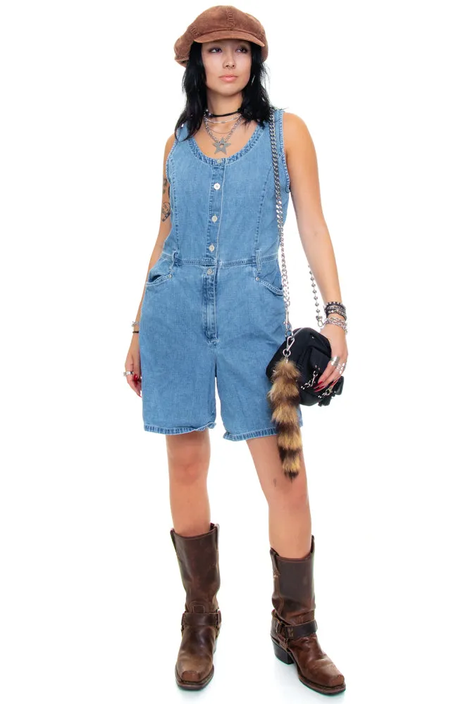 Vintage 90's Denim Romper - S/M sold by Tunnel Vision product image thumbnail 2
