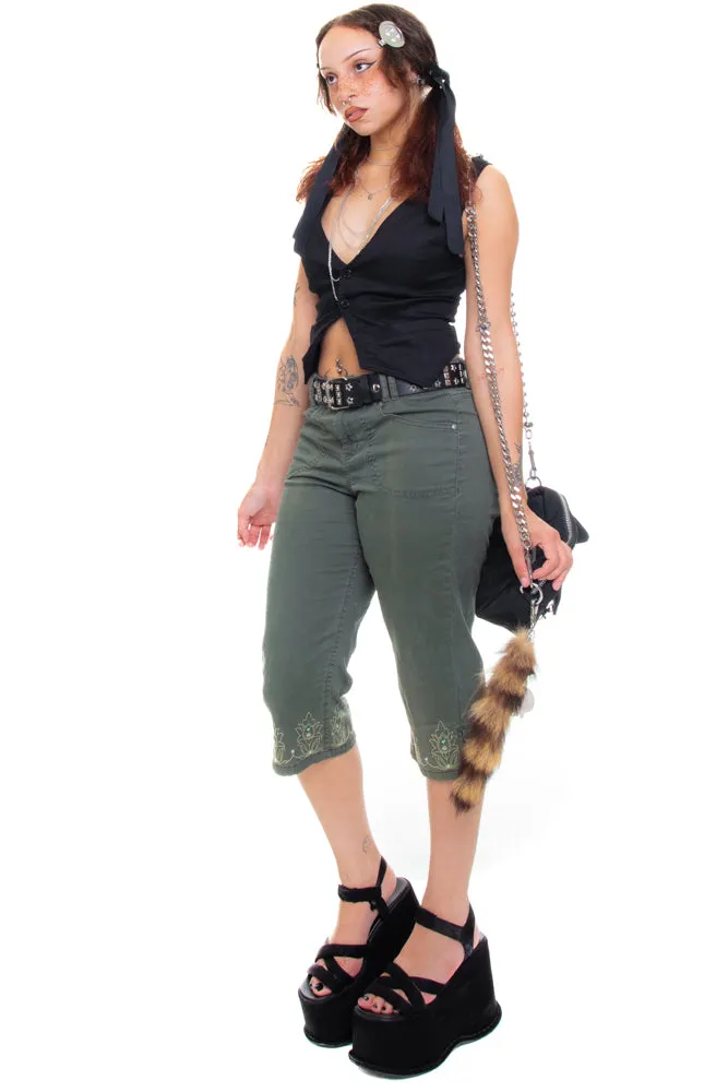 Vintage Y2K Embroidered Capri Pants - S/M sold by Tunnel Vision product image thumbnail 5