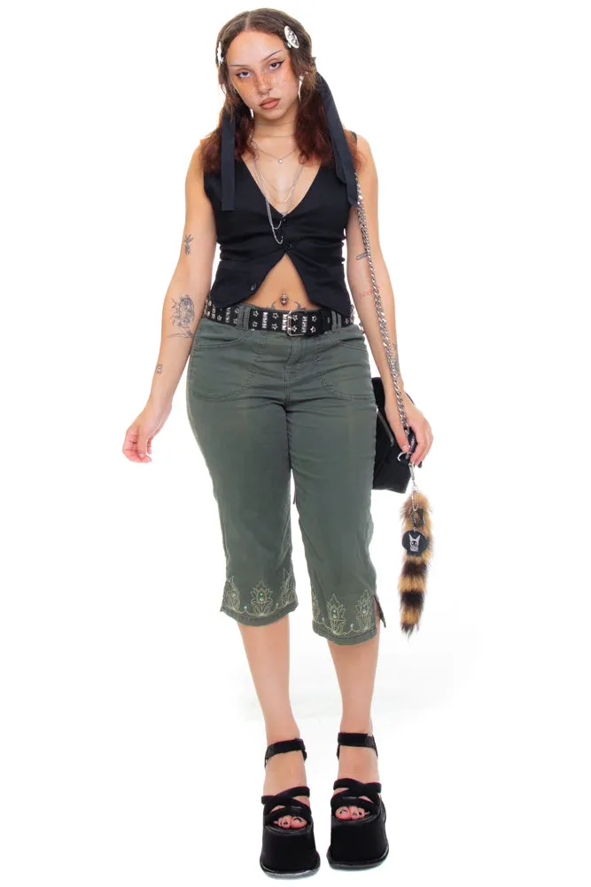 Vintage Y2K Embroidered Capri Pants - S/M sold by Tunnel Vision product image thumbnail 4