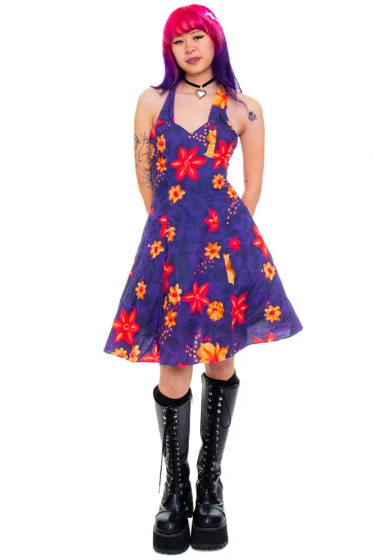 Vintage 90's Rockabilly Floral Dress - XS sold by Tunnel Vision