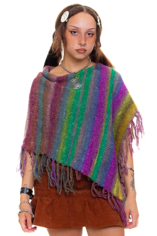 Vintage 90's Desert Sunrise Poncho sold by Tunnel Vision