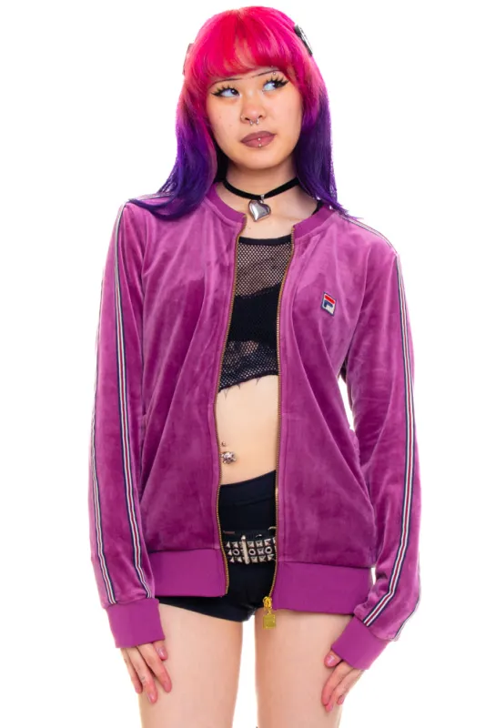 Vintage Y2K Fila Velveteen Track Jacket - One Size Fits Many sold by Tunnel Vision