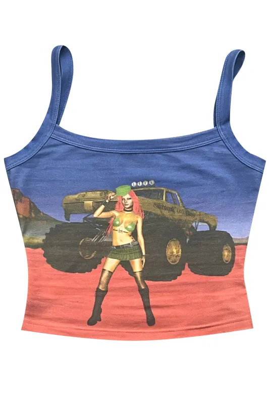 TUNNEL VISION SECONDHAND (GRADE A) Lizzie Big Truck Tank Top sold by Tunnel Vision