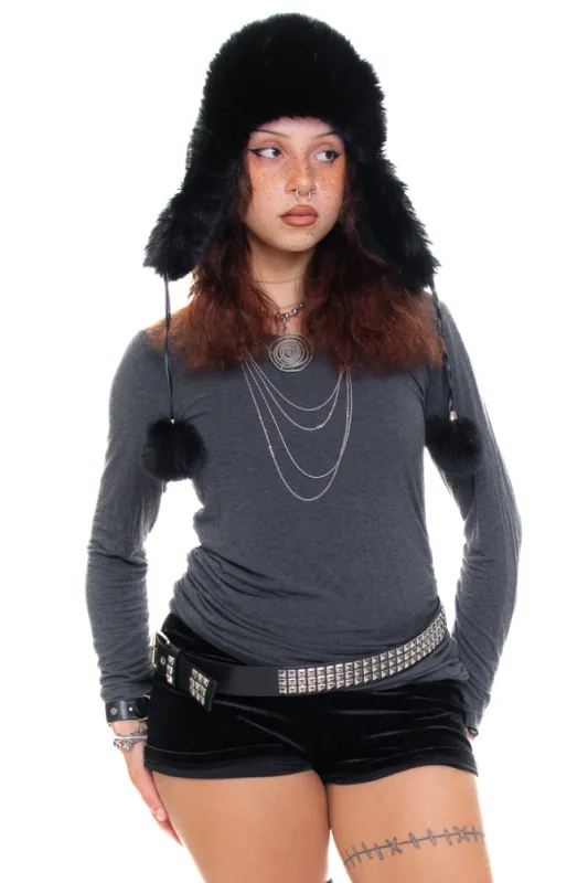 Vintage Y2K Ruched Asymmetric Long Sleever - S?M sold by Tunnel Vision