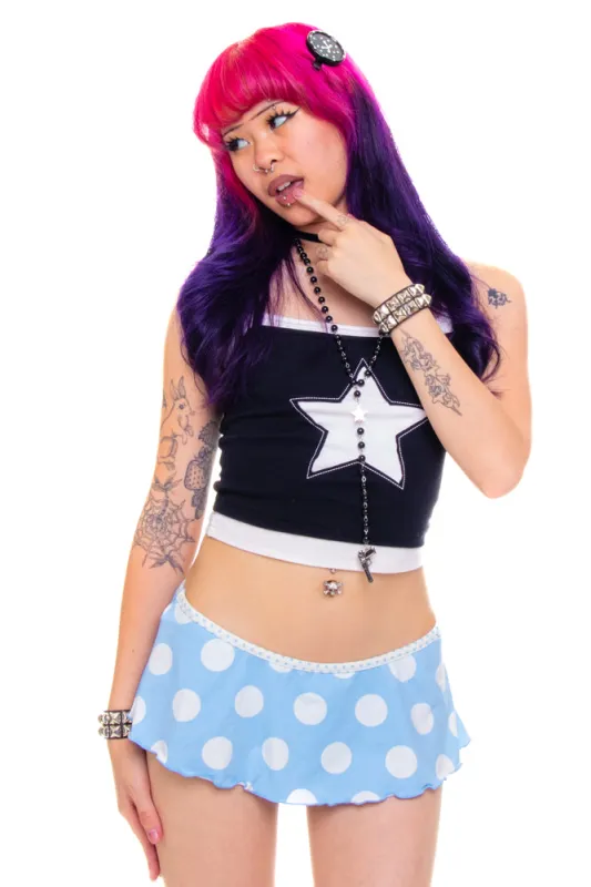 Vintage Y2K Polka Dot Micro Skort - XS sold by Tunnel Vision