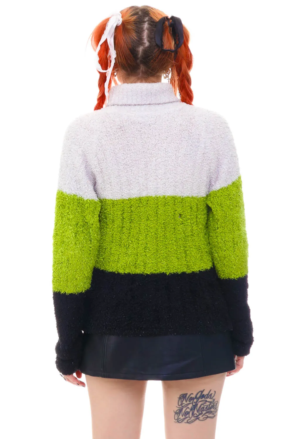 Vintage 90's Fuzzy Monster Stripe Sweater - OSFM sold by Tunnel Vision product image thumbnail 5