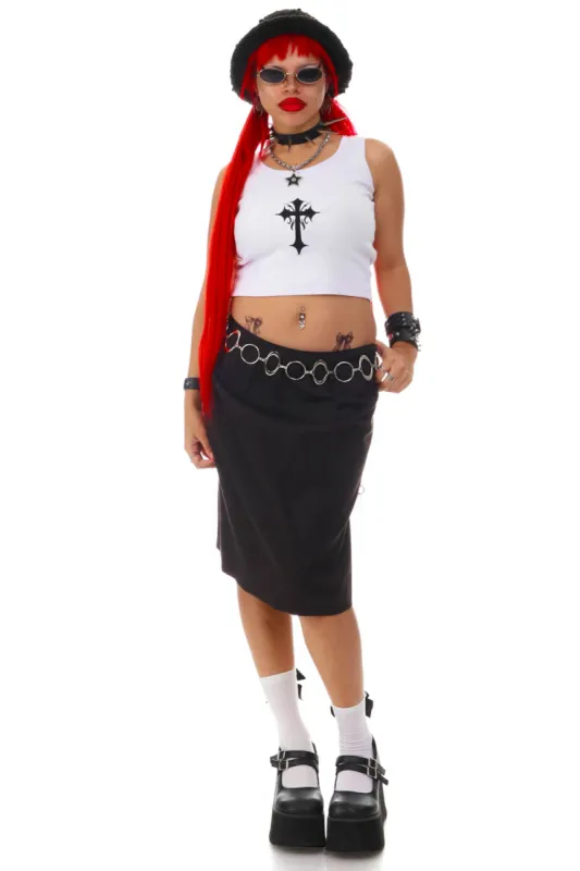 Vintage 90's Classic Brown Pencil Skirt - M sold by Tunnel Vision