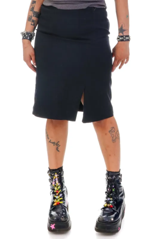 Vintage 90's Black Pencil Skirt - L sold by Tunnel Vision