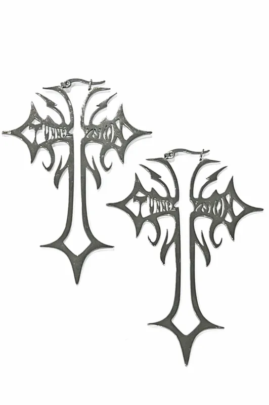 Gothique Cross Earrings sold by Tunnel Vision