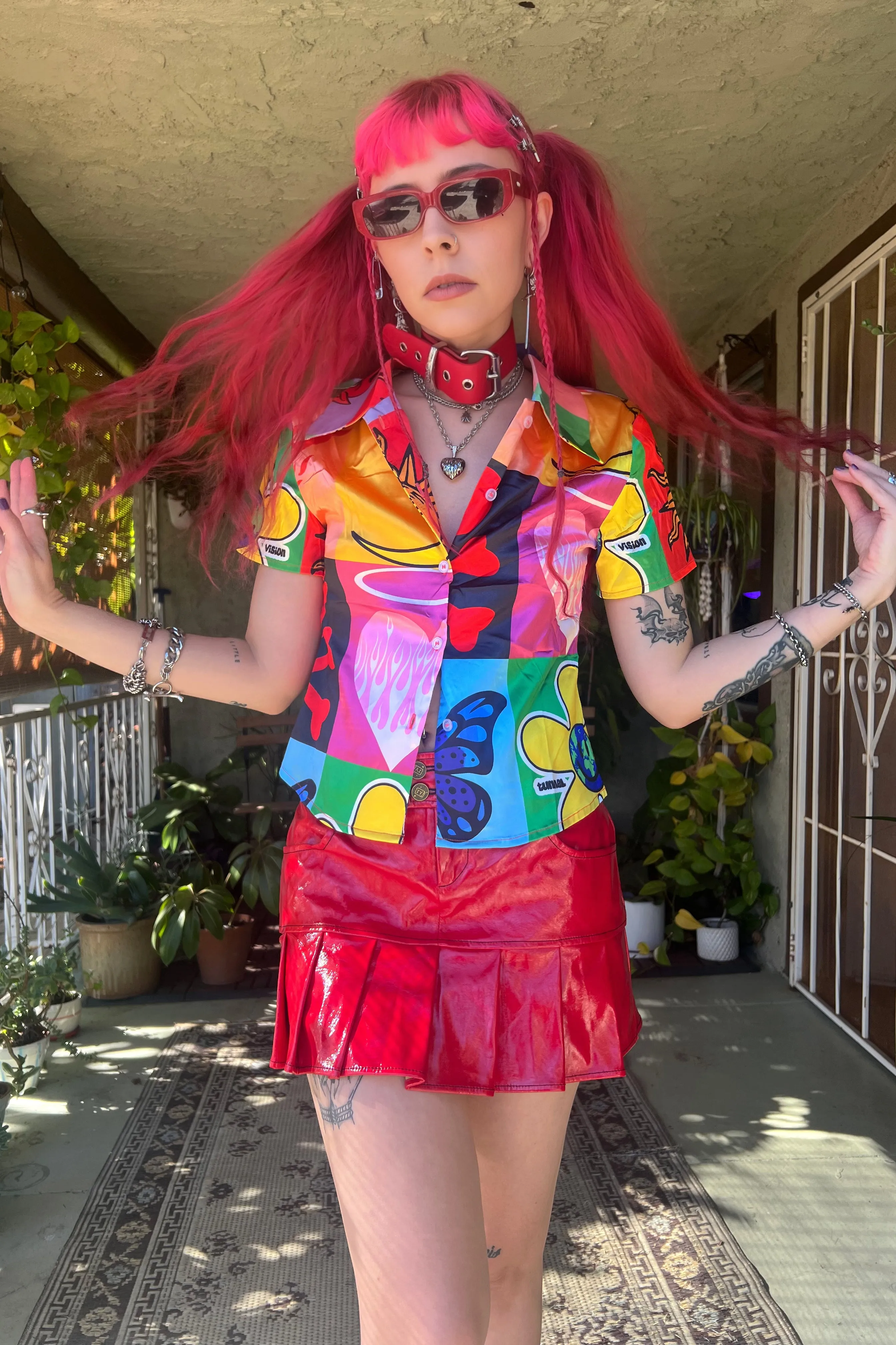 Twiggy Scrappy Retro Button Up Shirt sold by Tunnel Vision product image thumbnail 2