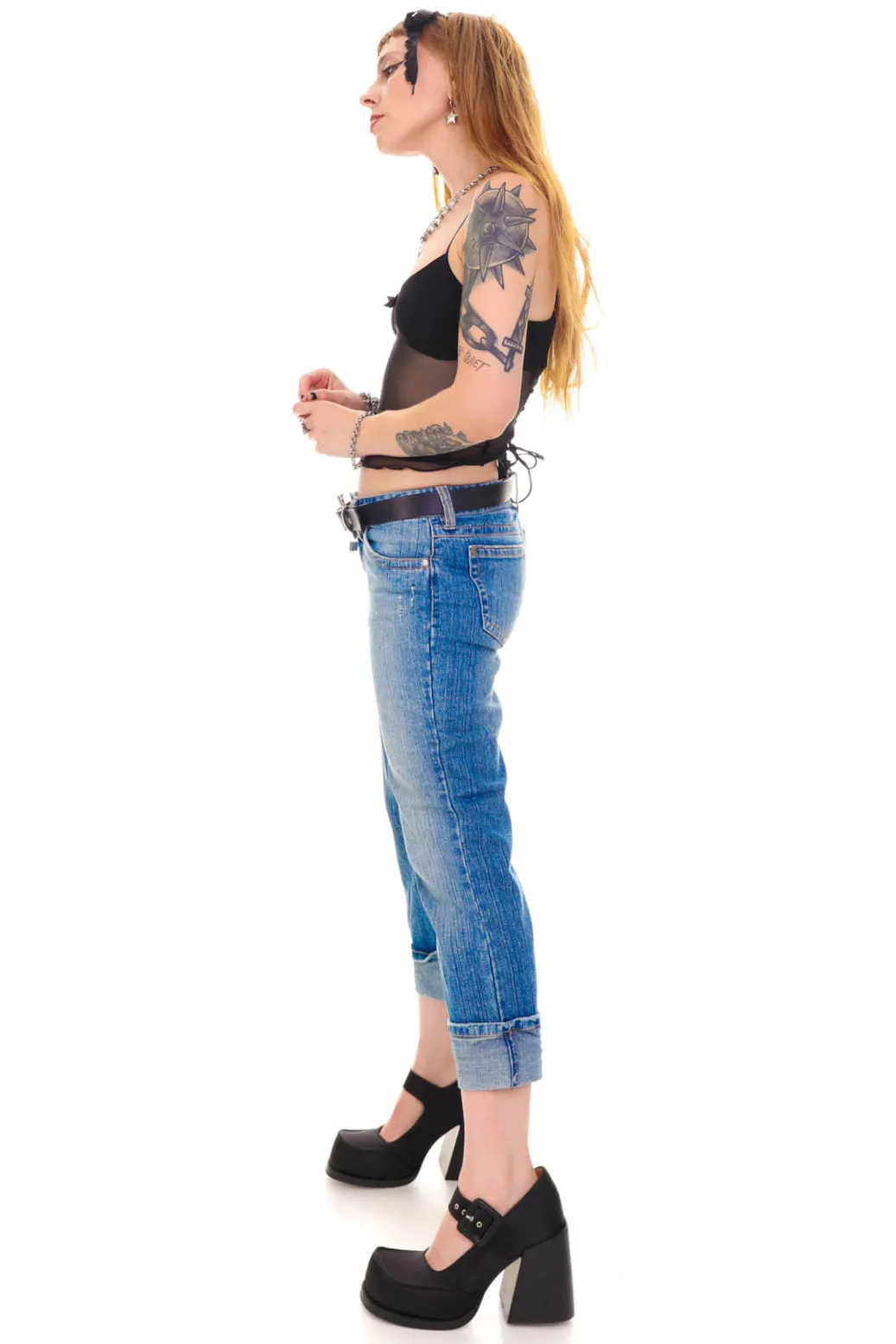 Vintage Y2K Mudd Rhinestone Heart Denim Jeans - S sold by Tunnel Vision product image thumbnail 5