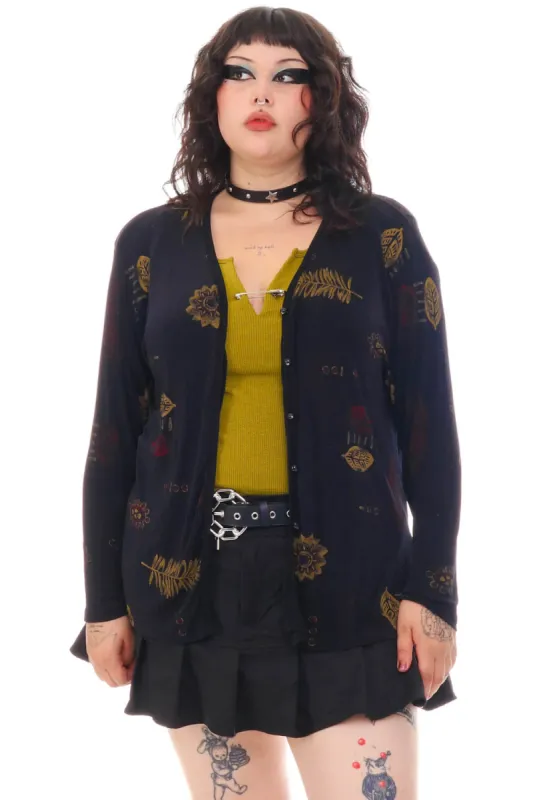 Vintage 90's Leaves Pattern Long-Sleeve - L/XL sold by Tunnel Vision