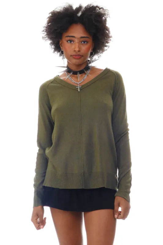 Vintage Y2K Sweet Romeo Forrest Green Sweater - S/M sold by Tunnel Vision