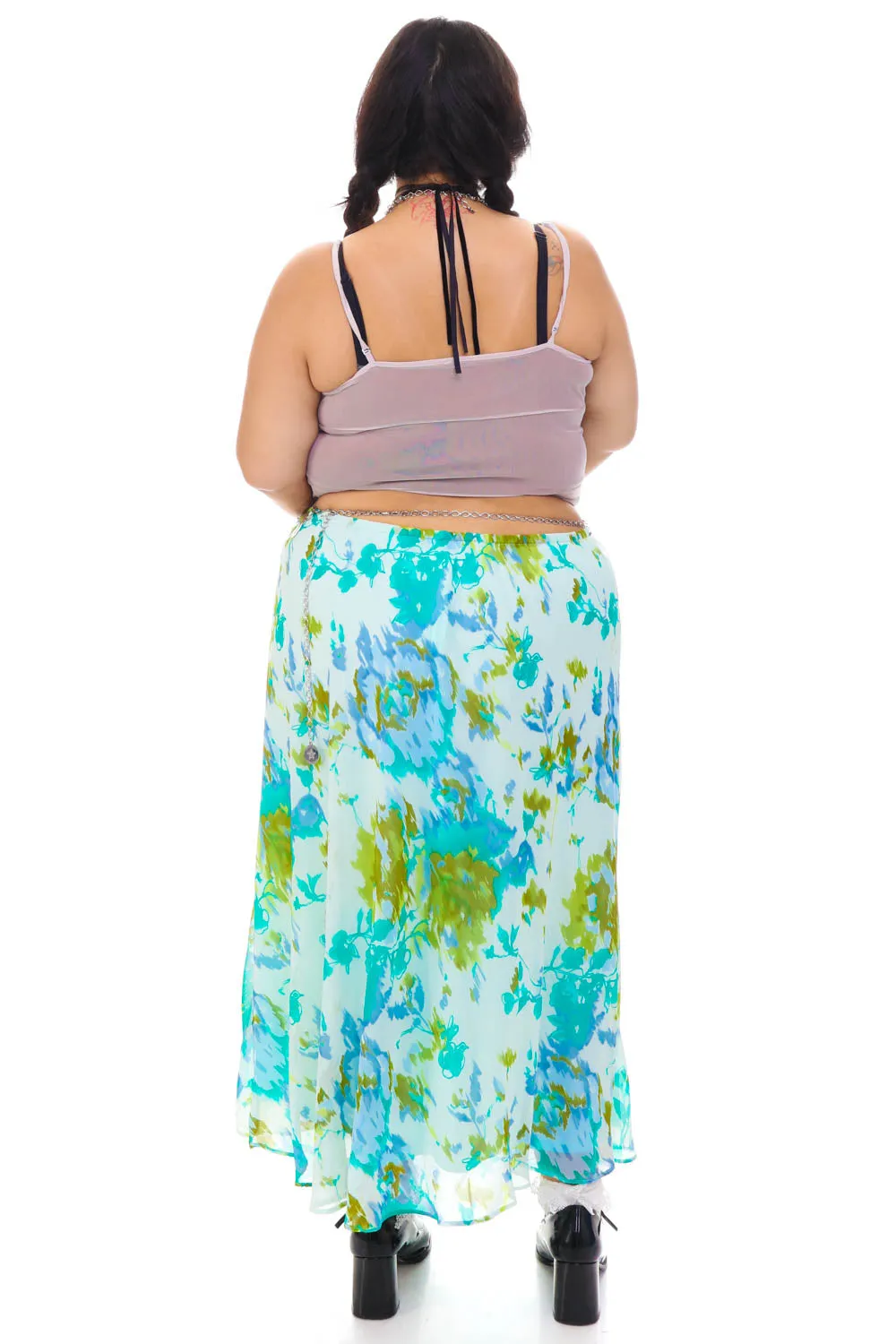 Vintage Y2K Moody Blue Floral Skirt - 2X/3X sold by Tunnel Vision product image thumbnail 5