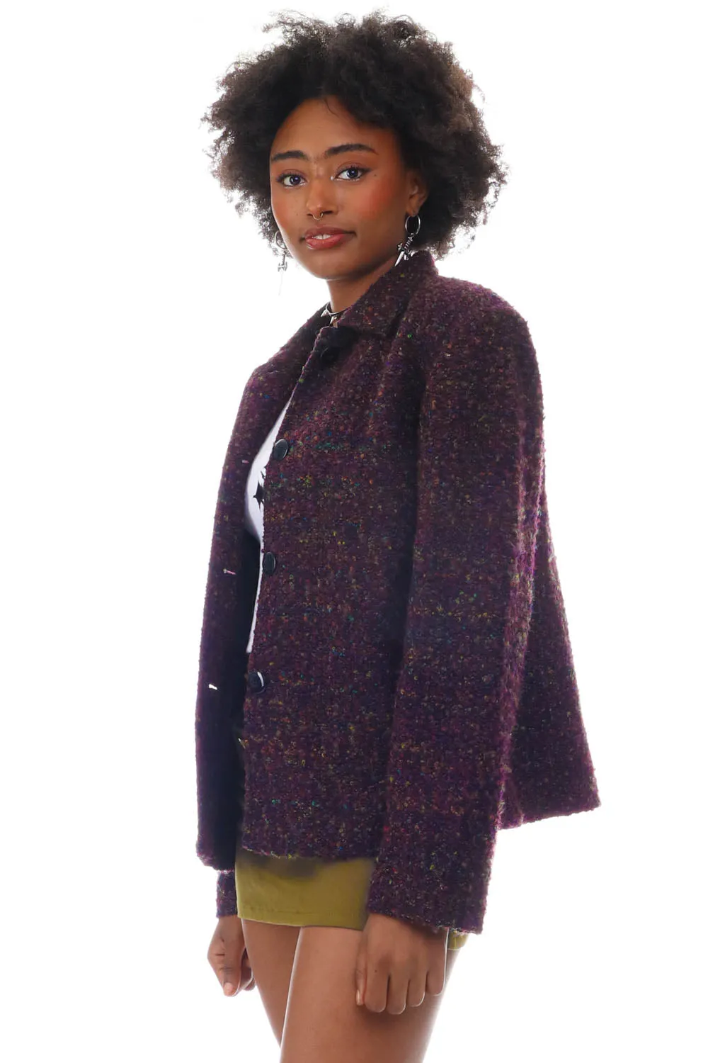 Vintage 90's Moody Purple Button Jacket - S/M sold by Tunnel Vision product image thumbnail 2