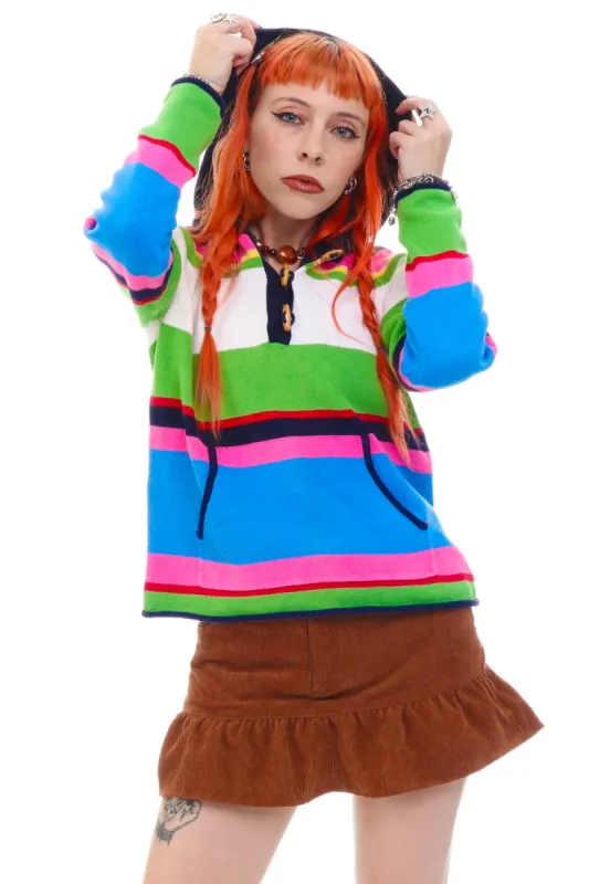 Vintage Y2K Crazy Horse Rainbow Stripe Hoodie - XS/S/M sold by Tunnel Vision