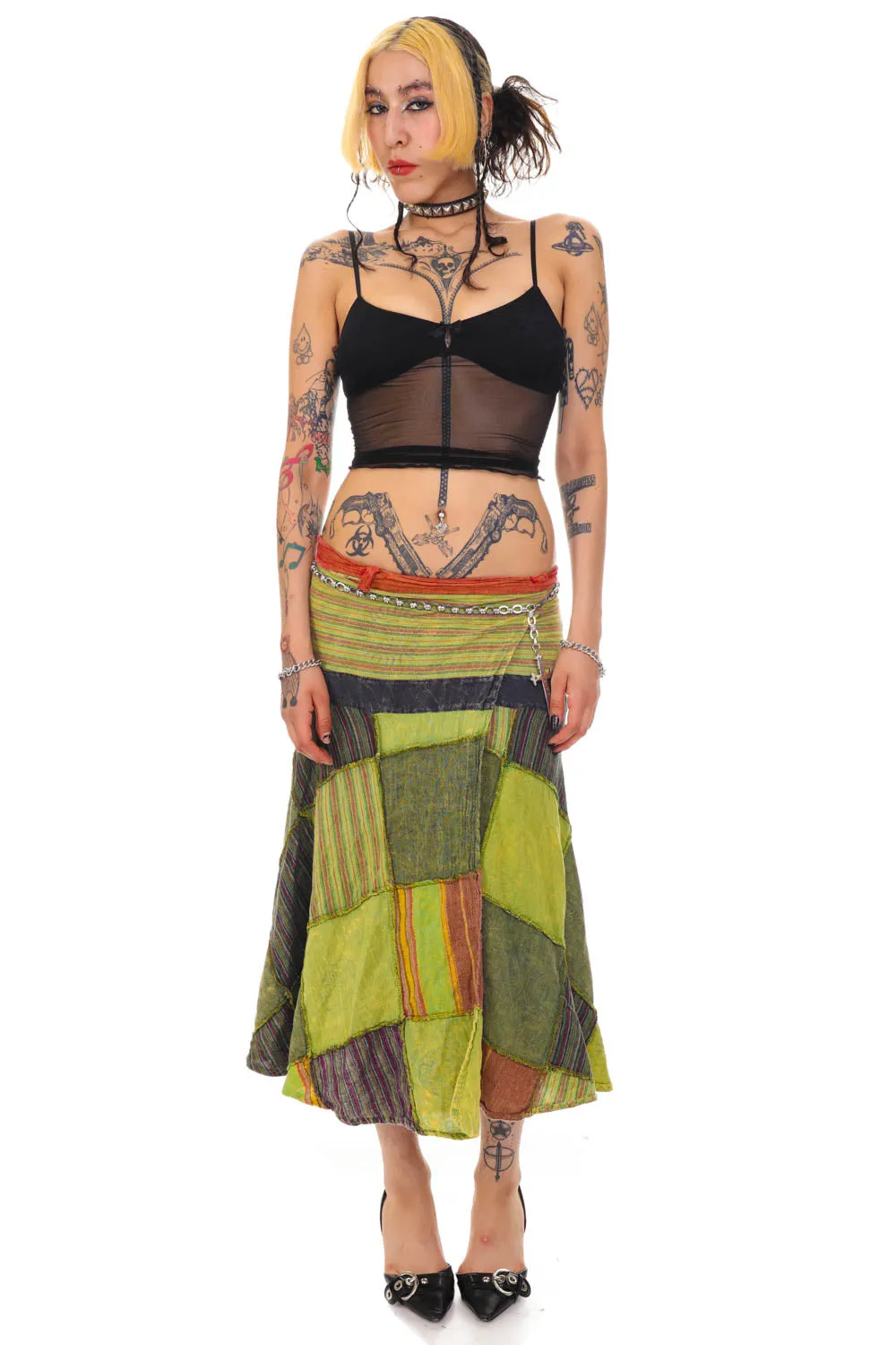 Vintage 90's Woodland Fairy Patchwork Wrap Skirt - S/M/L sold by Tunnel Vision