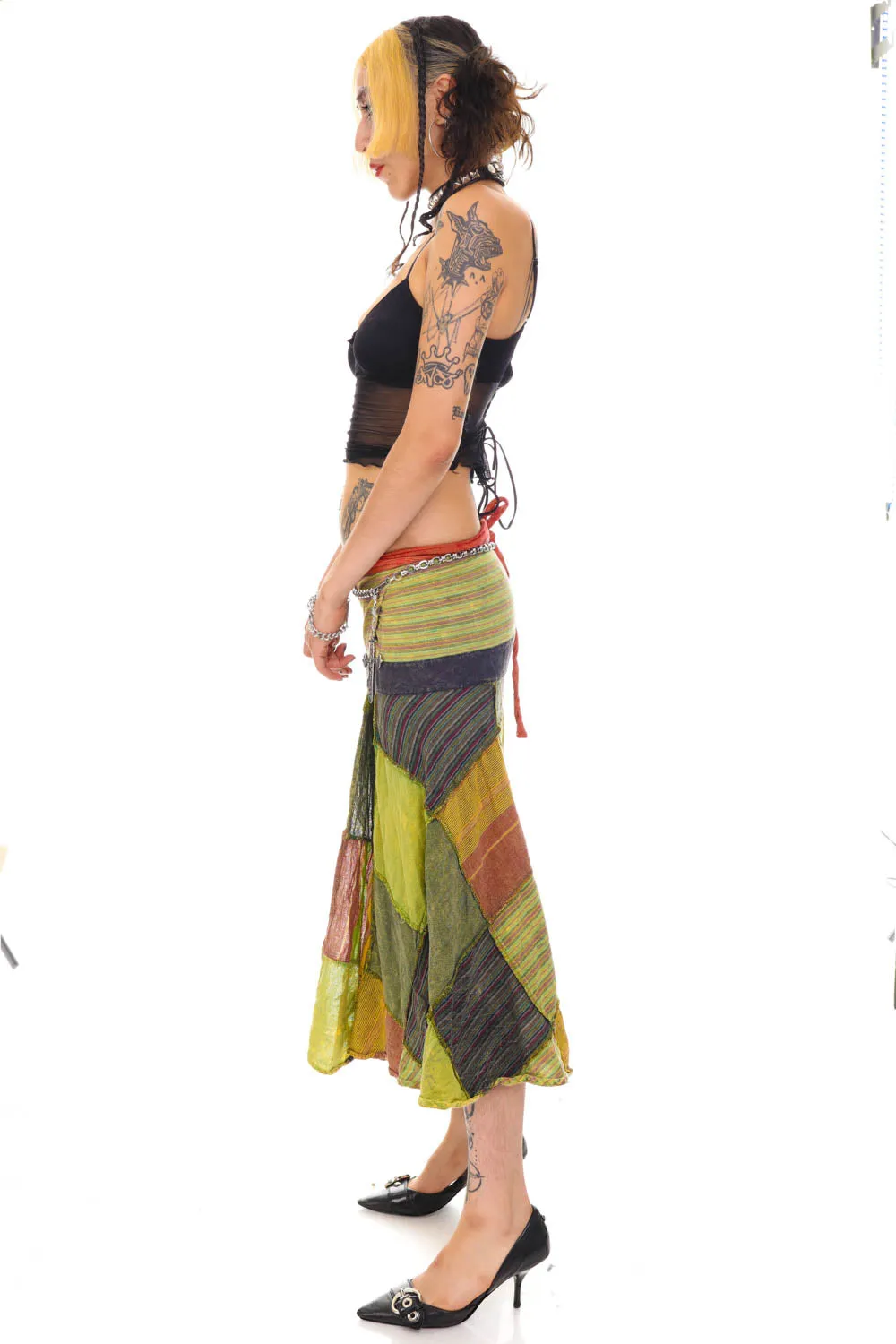 Vintage 90's Woodland Fairy Patchwork Wrap Skirt - S/M/L sold by Tunnel Vision product image thumbnail 4