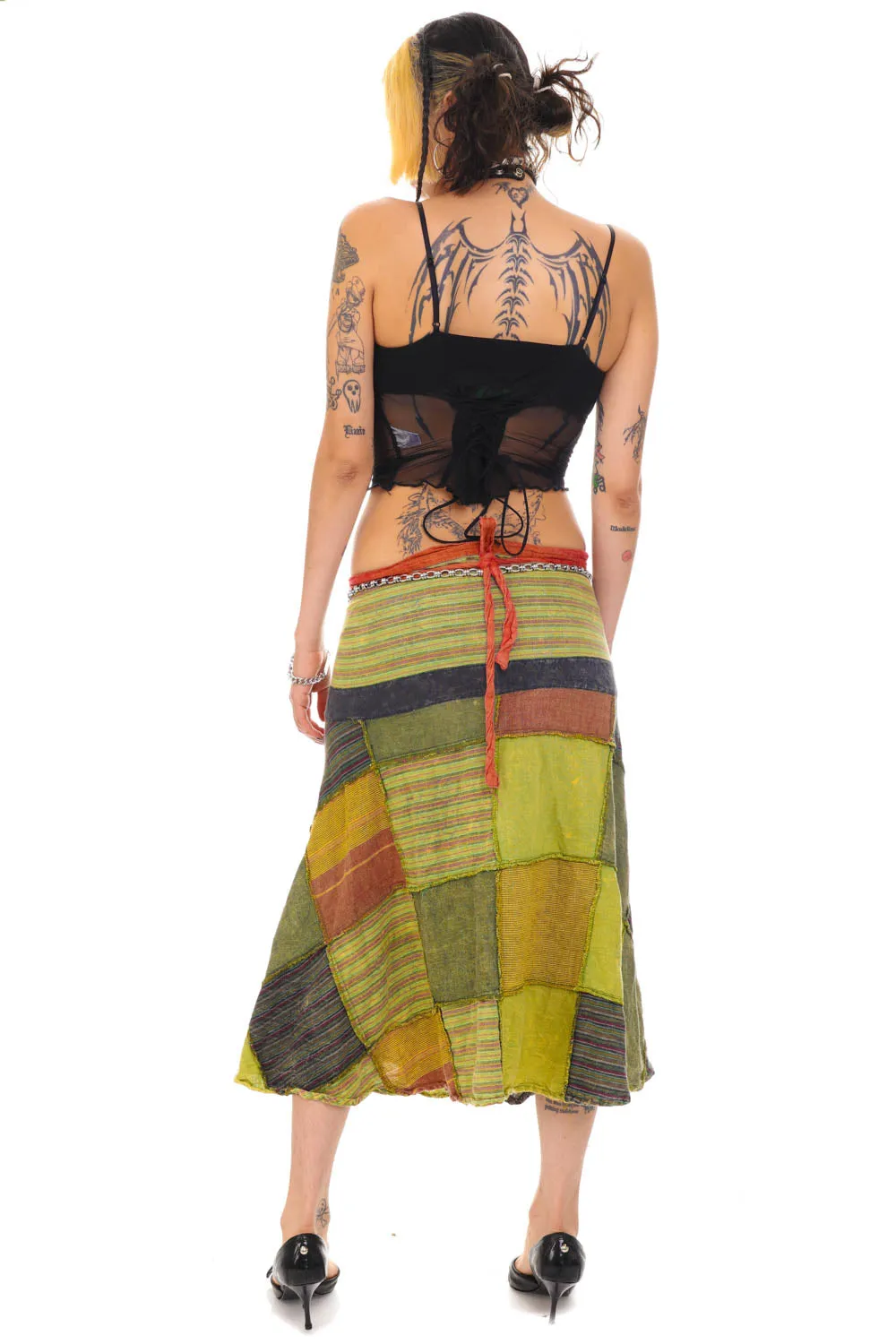Vintage 90's Woodland Fairy Patchwork Wrap Skirt - S/M/L sold by Tunnel Vision product image thumbnail 5