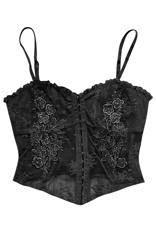 PRE-ORDER: Nesta Black Bustier Top sold by Tunnel Vision