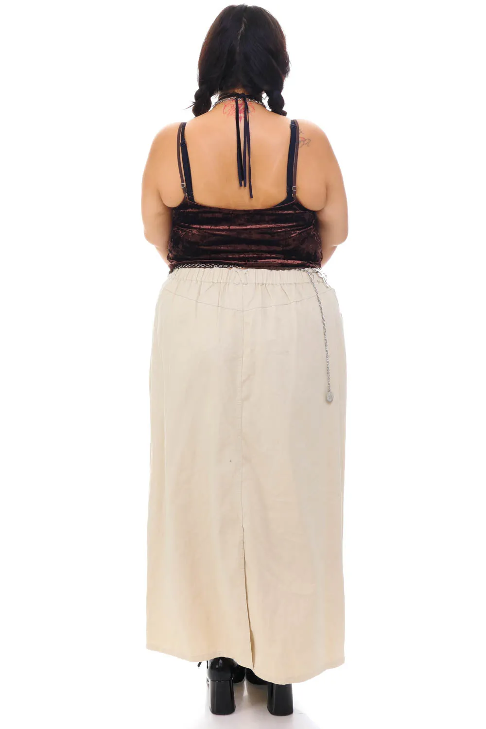 Vintage 90's Denim & Co Stretch Denim Maxi Skirt - 2X/3X sold by Tunnel Vision product image thumbnail 5
