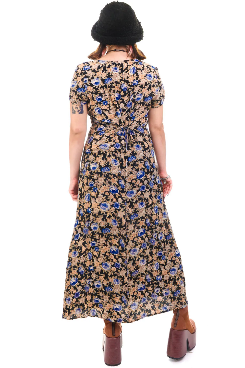 Vintage 90's Romantic Rose Maxi Dress - OSFM sold by Tunnel Vision product image thumbnail 5