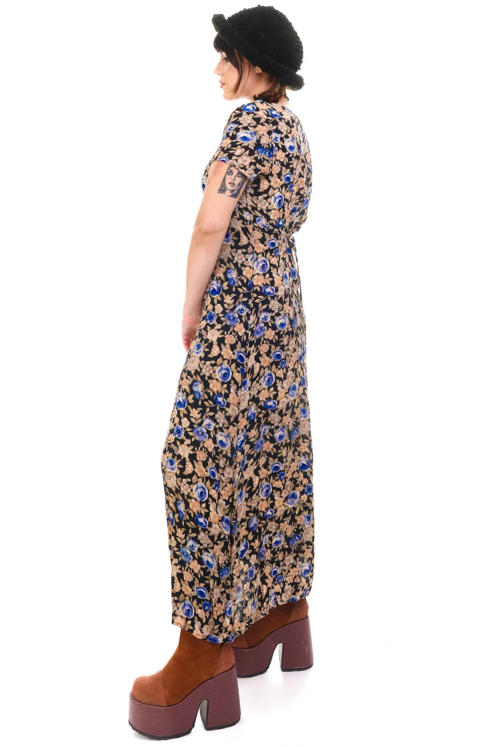 Vintage 90's Romantic Rose Maxi Dress - OSFM sold by Tunnel Vision product image thumbnail 4