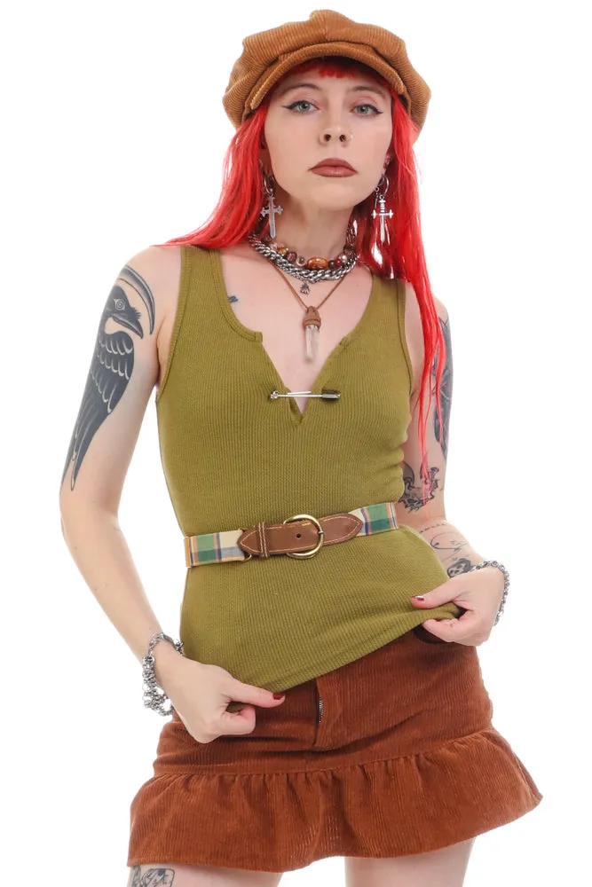 Vintage 60's Plaid Belt - XXS/XS sold by Tunnel Vision product image thumbnail 2