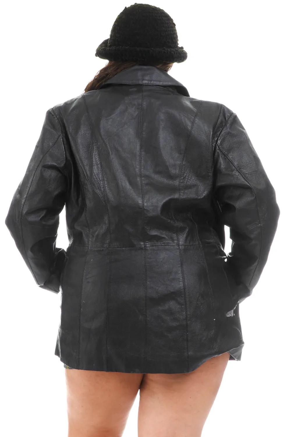 Vintage 90's Classic Black Leather Blazer Jacket - XL/2X sold by Tunnel Vision product image thumbnail 5