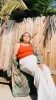 Plus Size Green Hand Tie Dye Kimono sold by Sante Grace