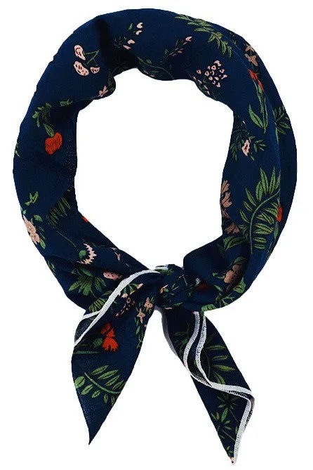 Navy Floral scarf sold by Sante Grace