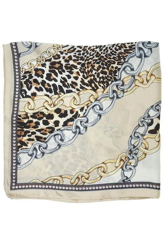 Leopard - Animal print creme colored scarf sold by Sante Grace product image thumbnail 2