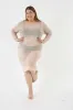 The Ghost Mesh Xray Dress with a Jewel Neckline - Assorted Colors sold by Sante Grace