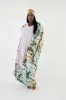 The Beach Scene Silk Twill Kimono in Multi Pastel with Kimono sleeves sold by Sante Grace