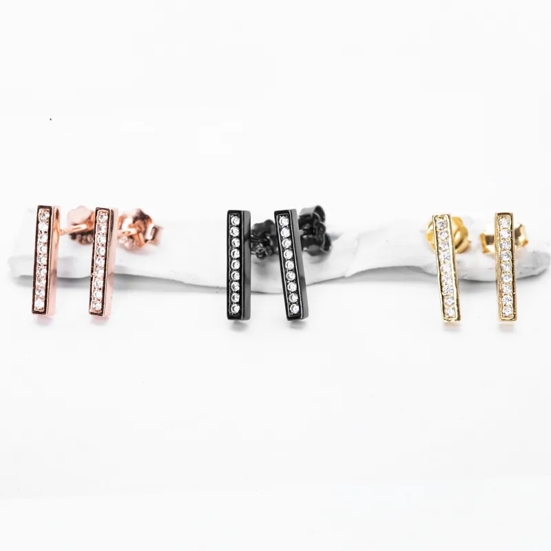 Bar Diamond Studs sold by Sante Grace