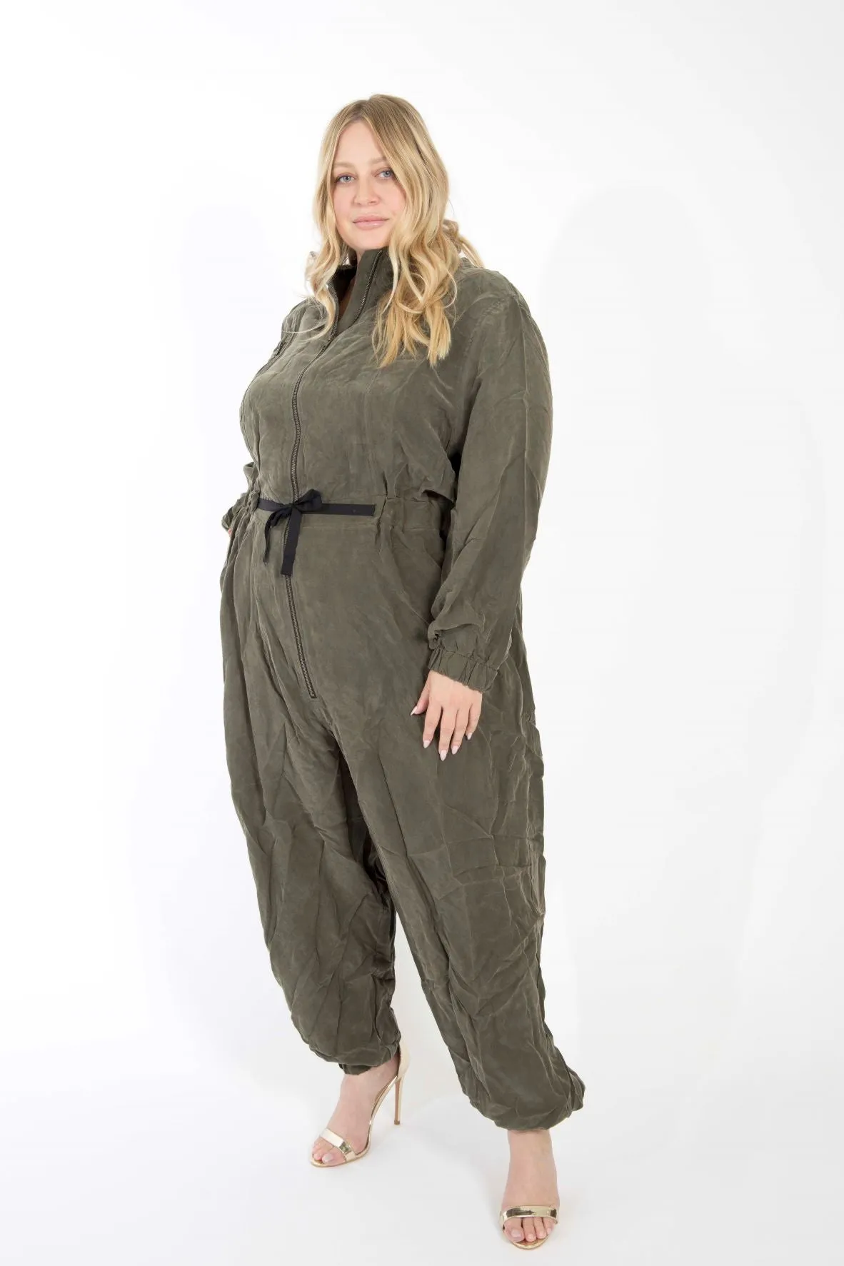 The Flightsuit - Cupro Jumpsuit sold by Sante Grace product image thumbnail 4