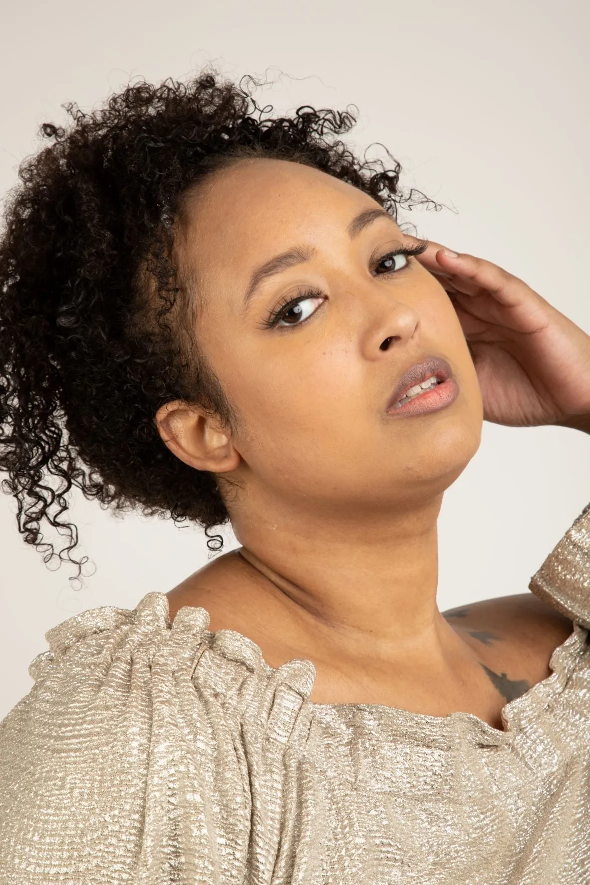 Poly Crop Top - Gold sold by Sante Grace product image thumbnail 3