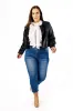 The Barre Leather Jacket in Black sold by Sante Grace