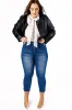 The Barre Leather Jacket in Black sold by Sante Grace
