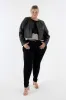 The Barre Leather Jacket in Black sold by Sante Grace