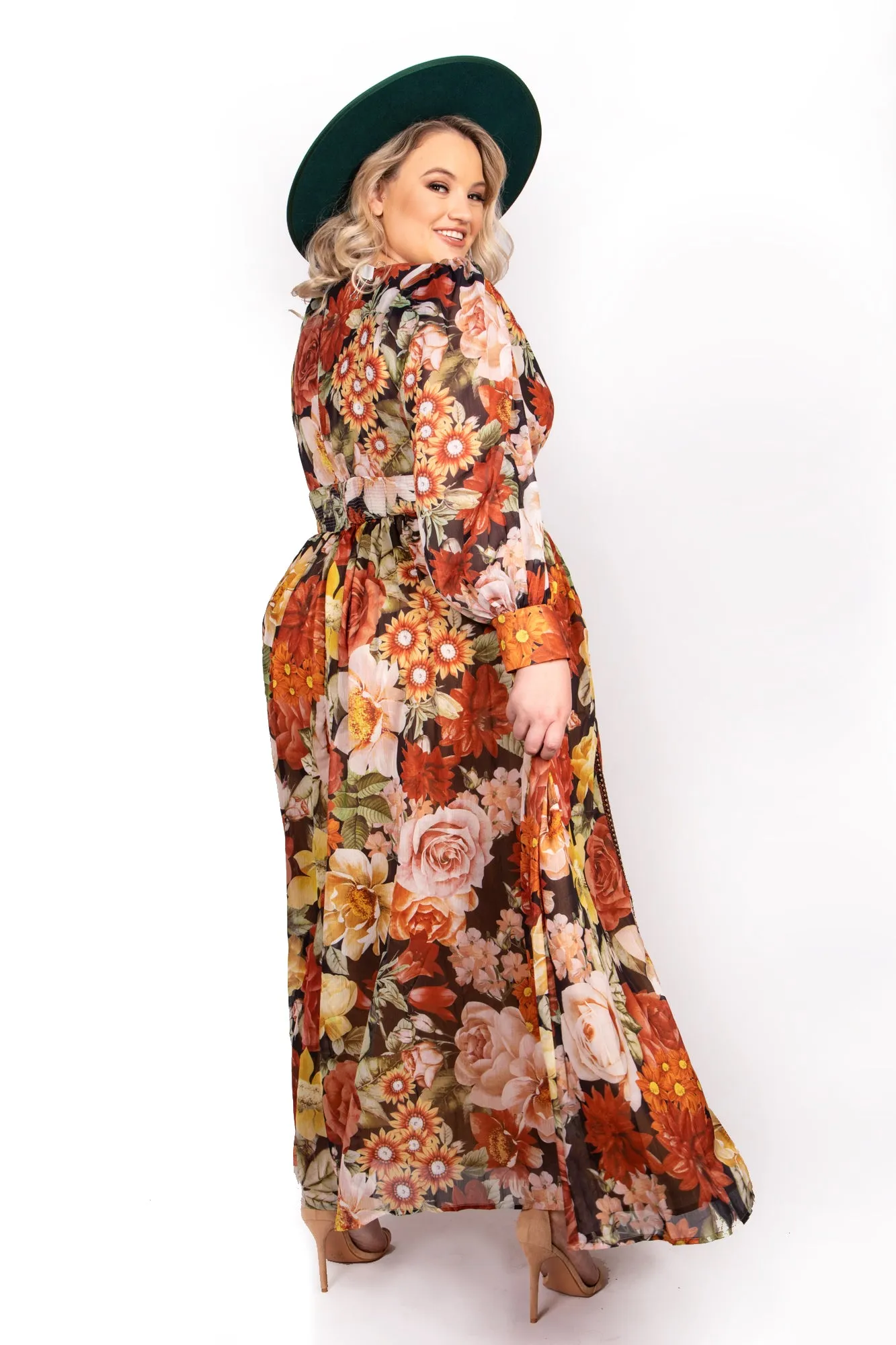 The Autumn Queen - Chiffon Maxi dress sold by Sante Grace product image thumbnail 2