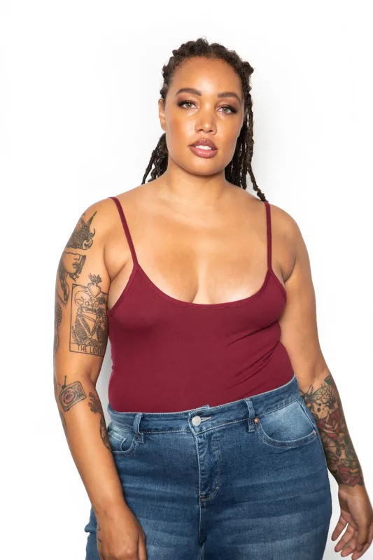 Sleeveless thong bodysuit - Burgundy sold by Sante Grace