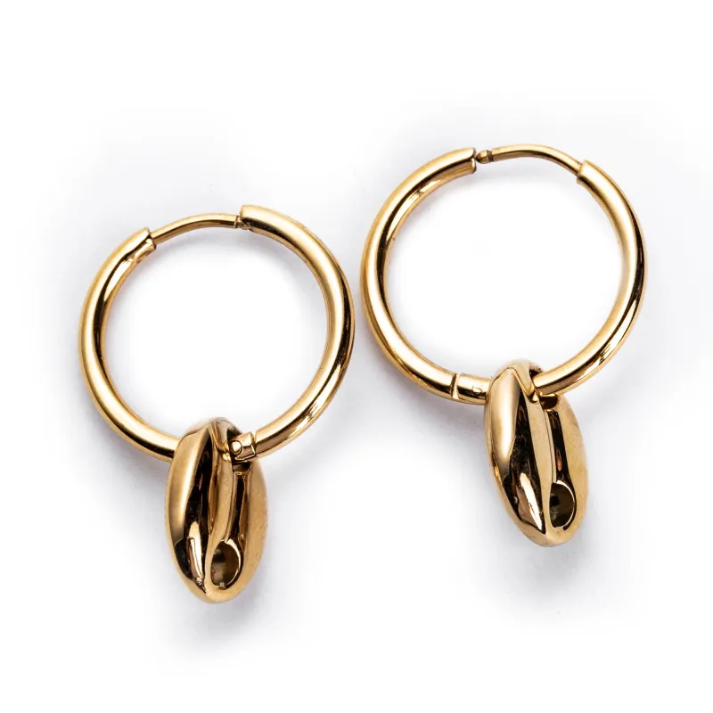 Madoka Clasp Hoops - Gold & Silver sold by Sante Grace