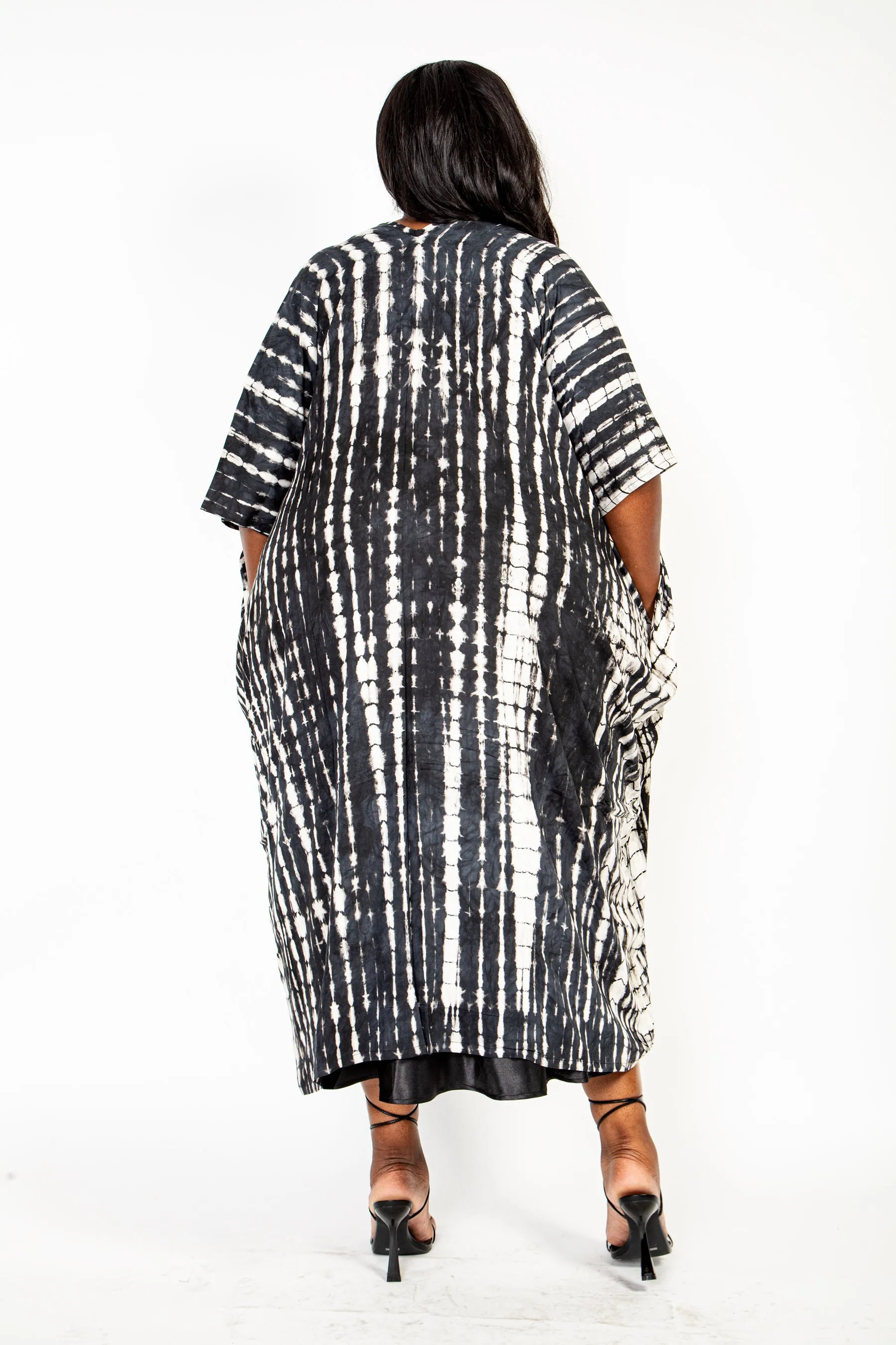 Black Hand Tie Dye Kimono - worn sold by Sante Grace product image thumbnail 3