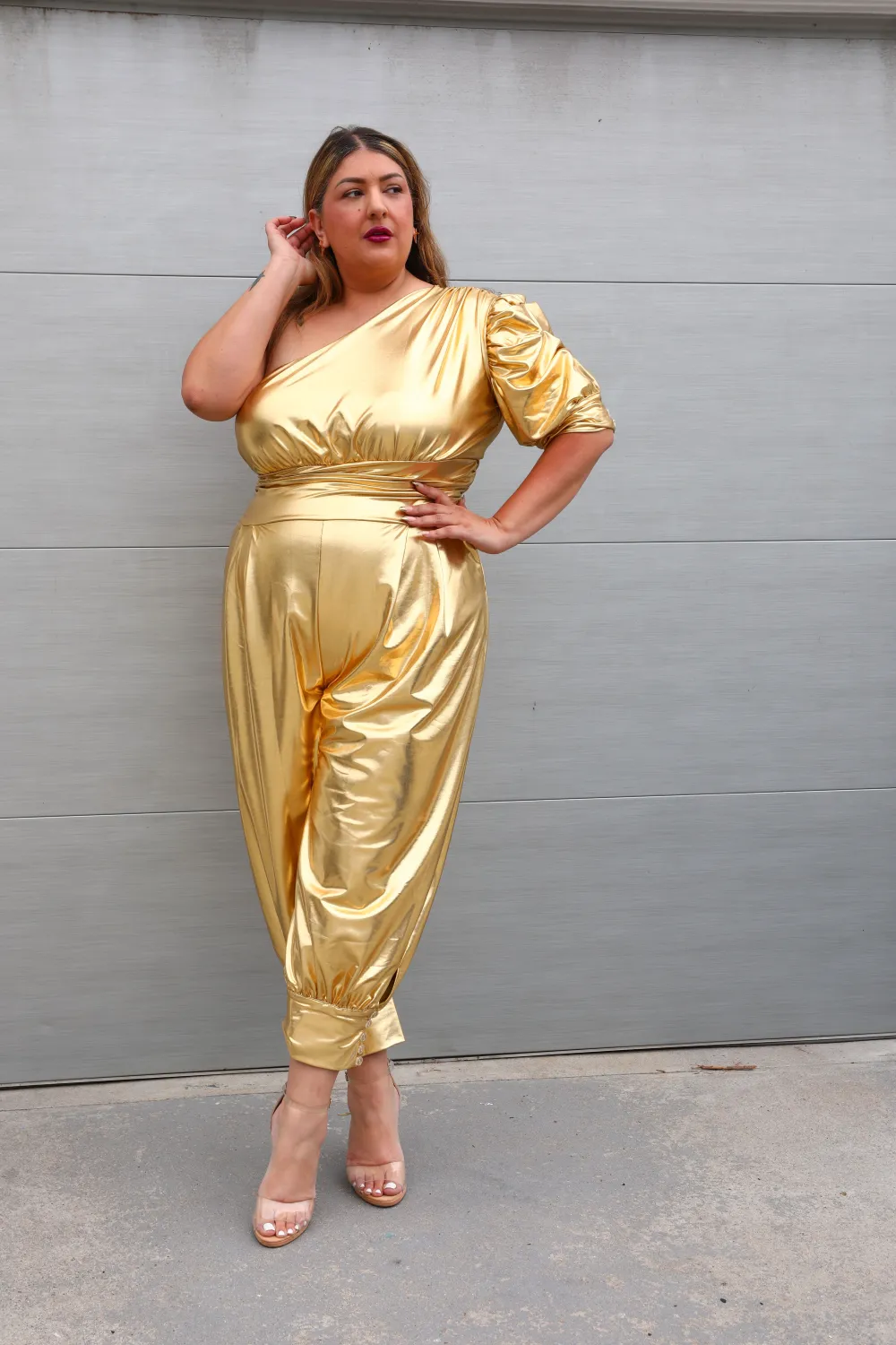 The Epitome of Glamour: Showstopping One-Shoulder Jumpsuit We Call CHER sold by Sante Grace product image thumbnail 3