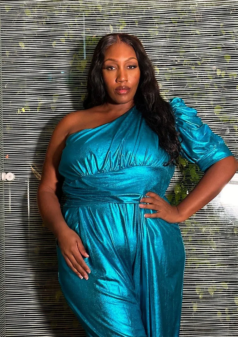 The Epitome of Glamour: Showstopping One-Shoulder Jumpsuit We Call CHER sold by Sante Grace product image thumbnail 2