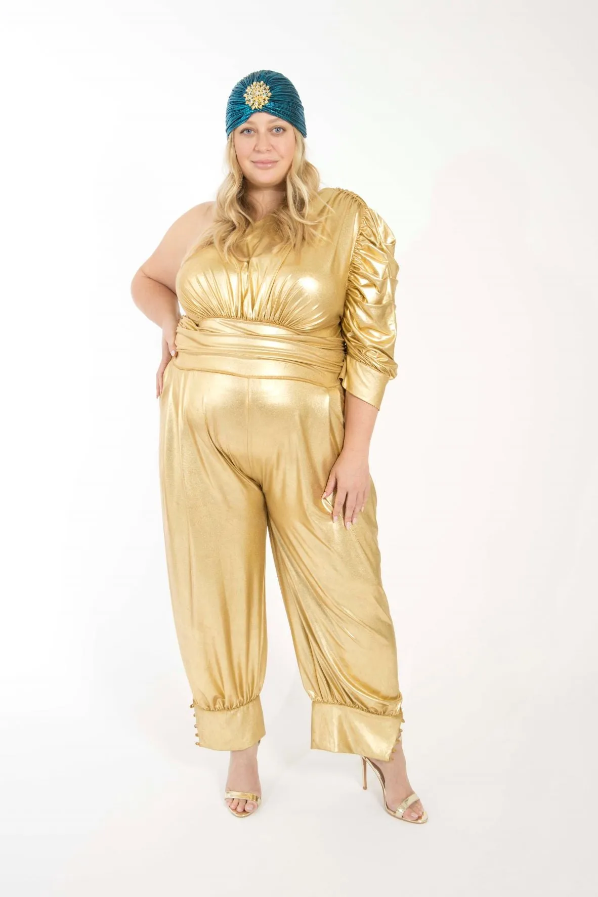 The Epitome of Glamour: Showstopping One-Shoulder Jumpsuit We Call CHER sold by Sante Grace product image thumbnail 4