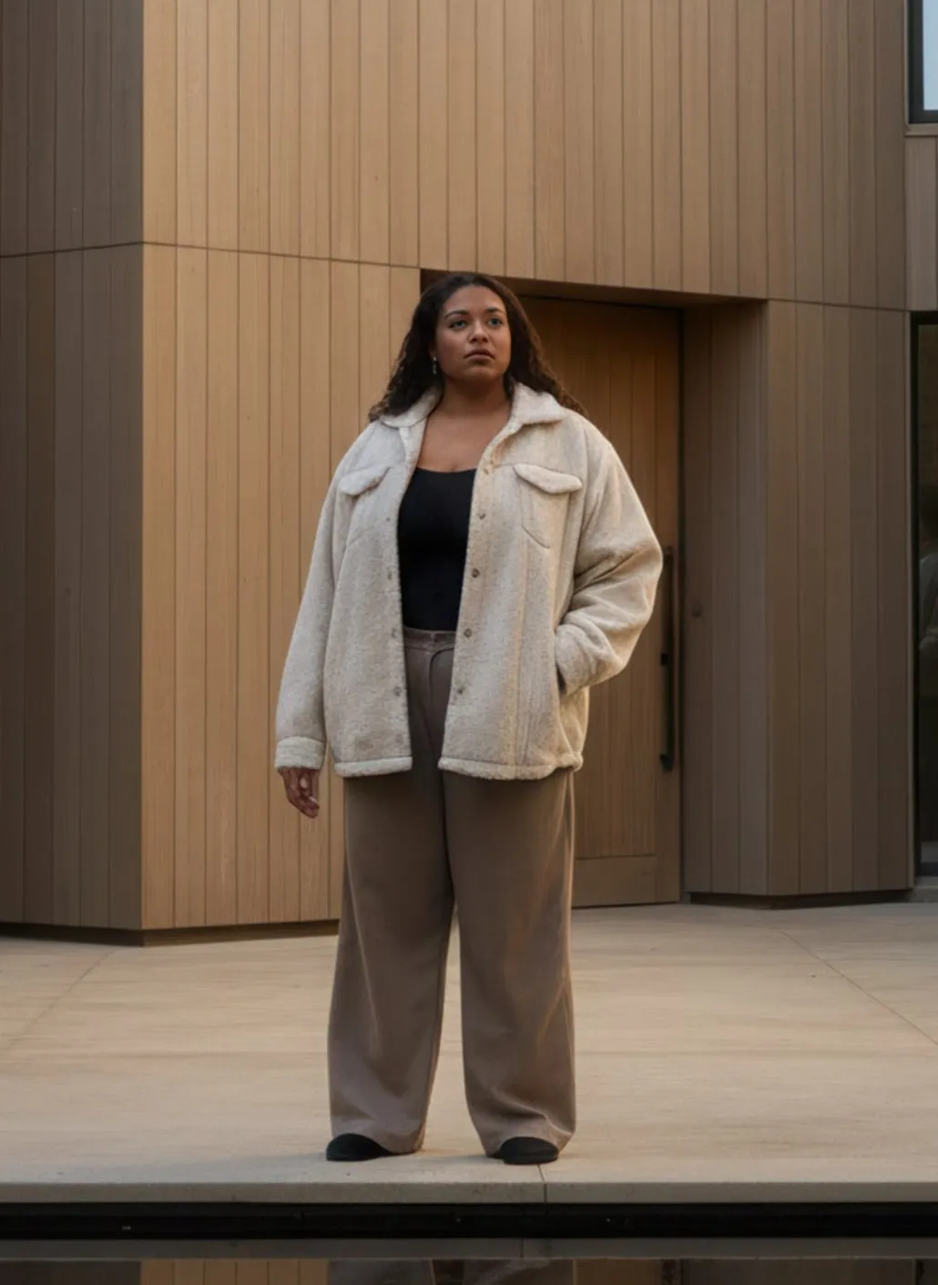 Sherling Plus Size Women's Jacket sold by Sante Grace product image thumbnail 3