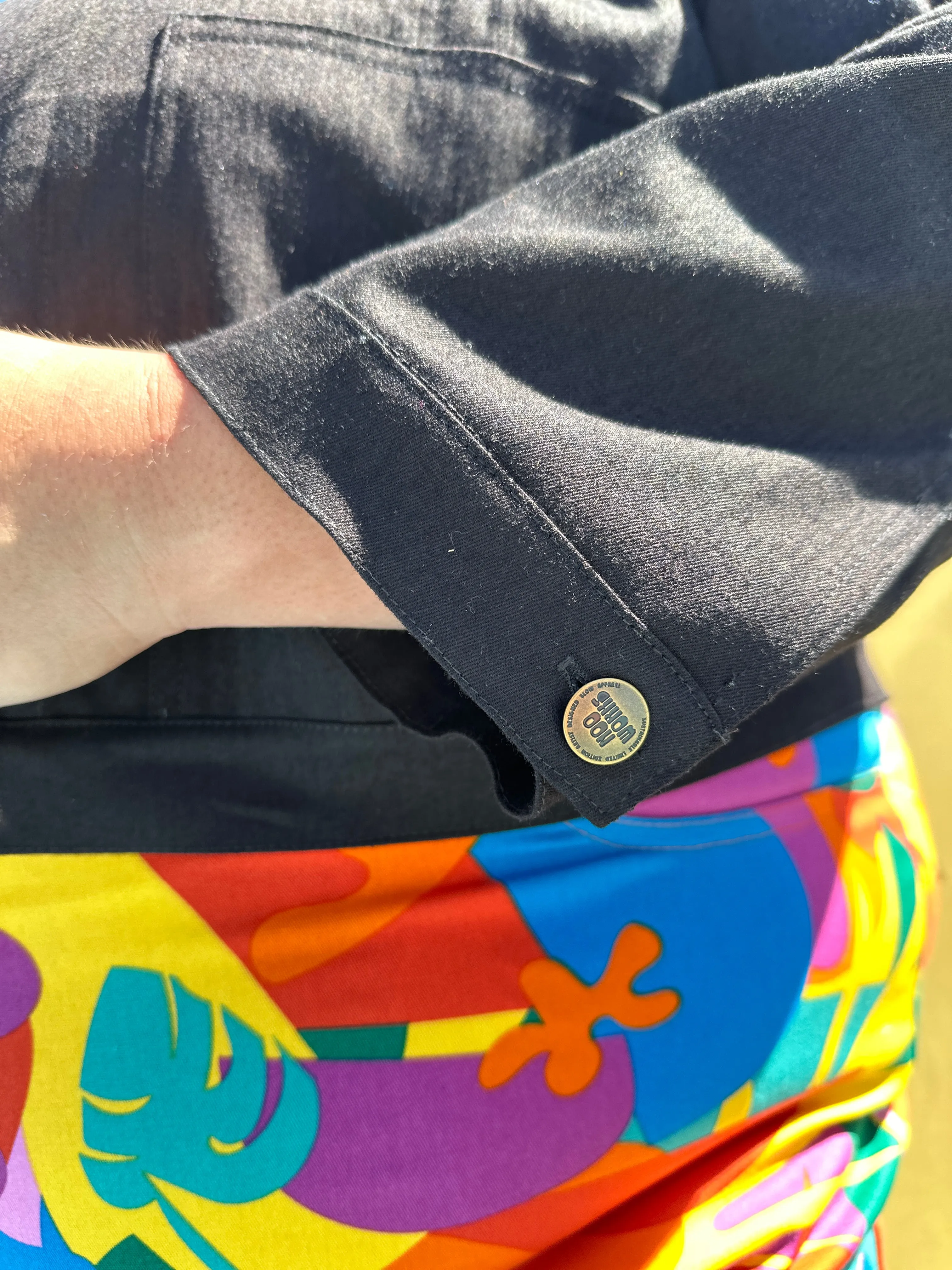 Twill Shorty Jacket Black Overdye sold by Nooworks product image thumbnail 2